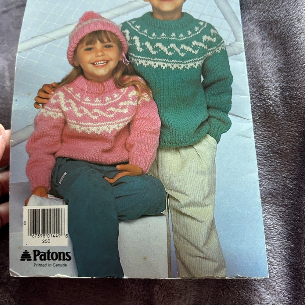 🔥$2 Patons Beehive 480 Knit Sweater and Hat Set vintage 1986 pattern book 🥰 - Picture 7 of 7